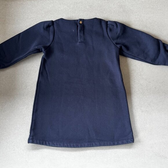 Jacadi Paris Girls Navy Dress with Grosgrain Bow – Size 4A (104 cm) - Picture 3 of 4